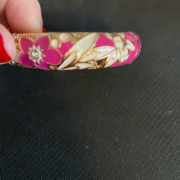 Accessories - Floral Enamel Bangle Bracelet